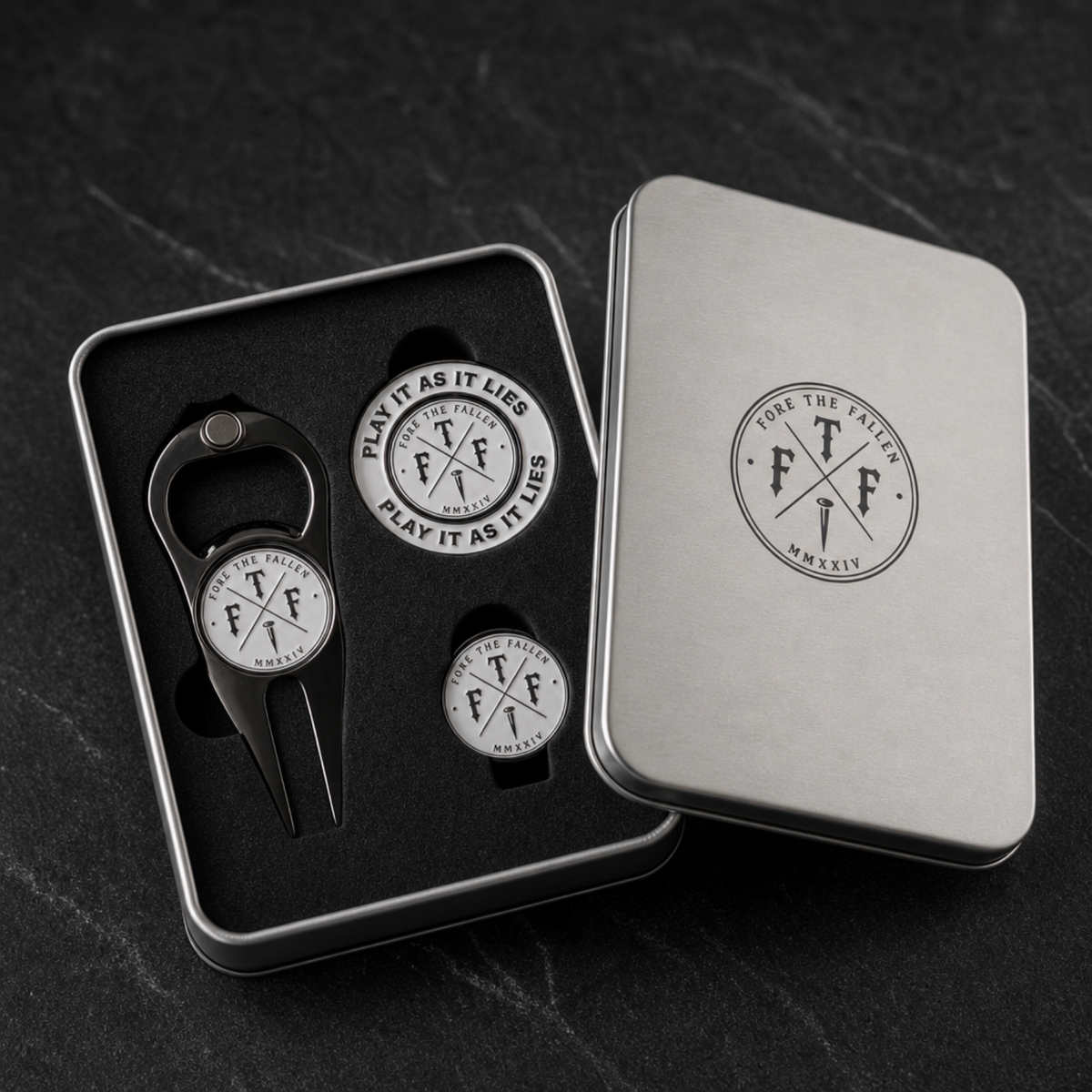 Fore The Fallen Ball Marker, Pitch Mark Repair and Hat Clip