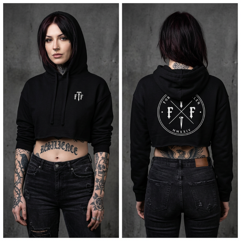 FORE THE FALLEN CROPPED HOODIE