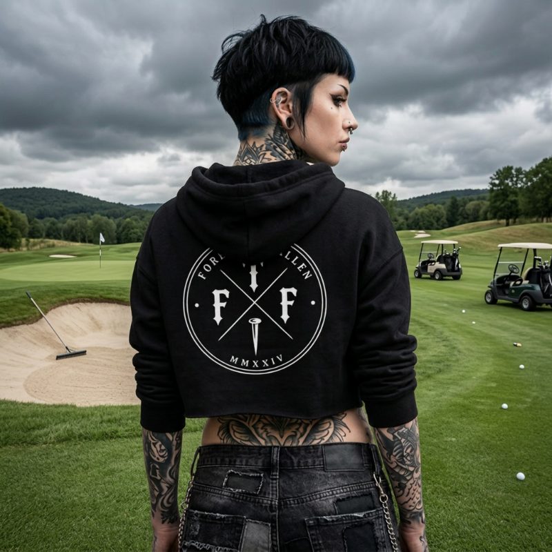 FORE THE FALLEN CROPPED HOODIE